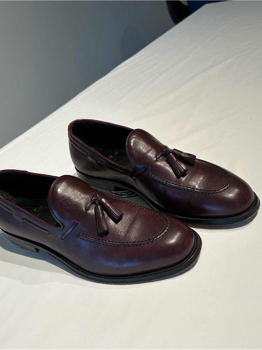Brooks Brothers Burgundy Leather Tassel Loafers